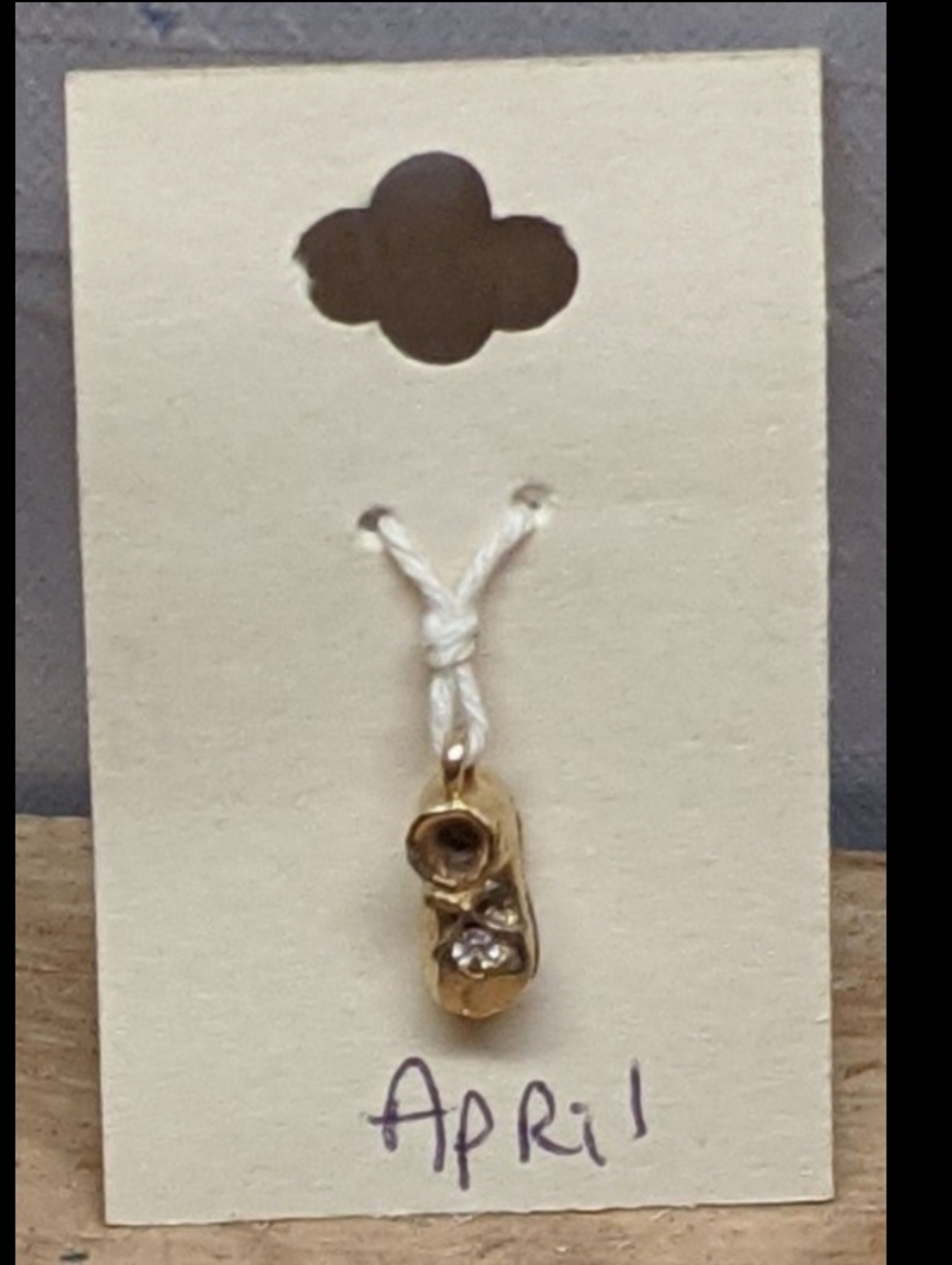 April Birthstone Shoe Charm